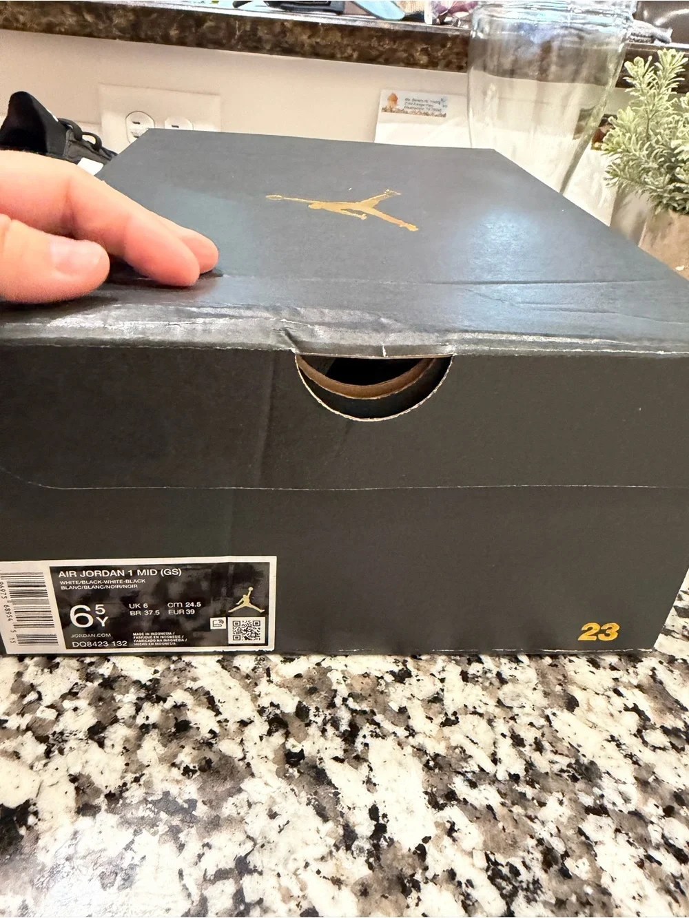 Nike Black Box with Gold Jumpman and 23 Accent